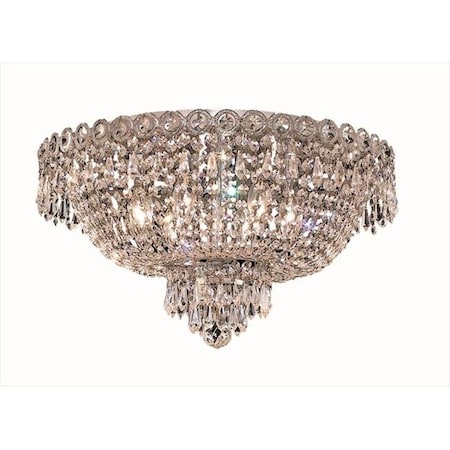 Elegant Lighting Elegant Lighting 1900F18C-RC 18 D x 10 in. Century Collection Flush Mount - Royal Cut; Chrome V1900F18C/RC